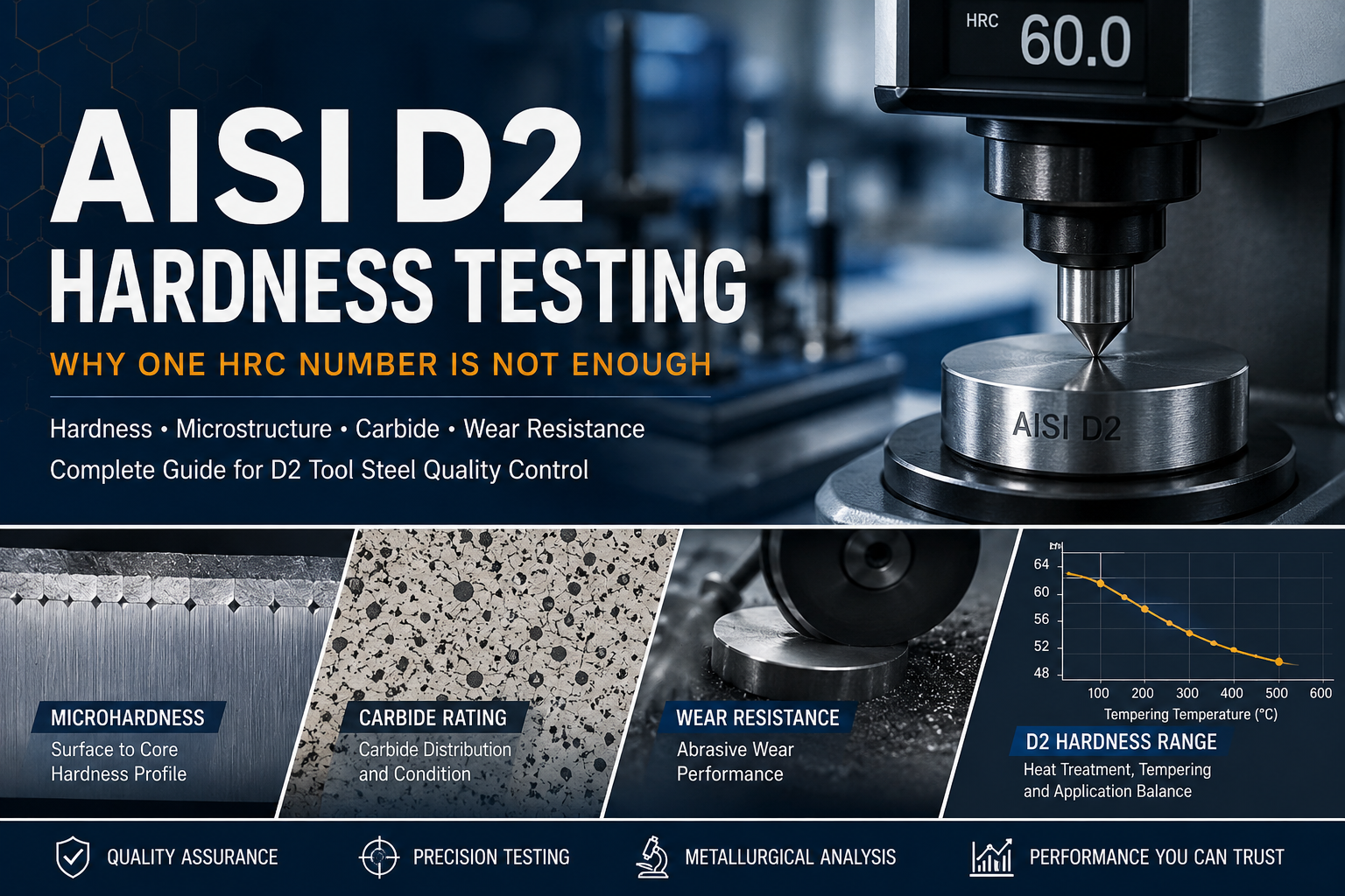 AISI D2 Hardness Testing: Why One HRC Number Is Not Enough