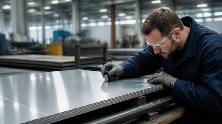 stainless steel plate shown during product quality inspection