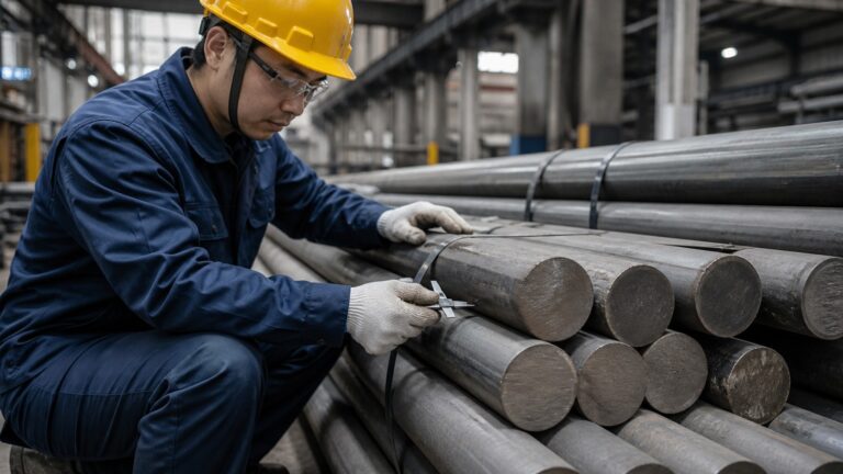 steel round bar shown during pre shipment inspection china