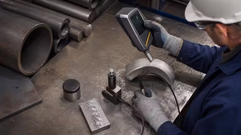 steel products shown during testing of metals