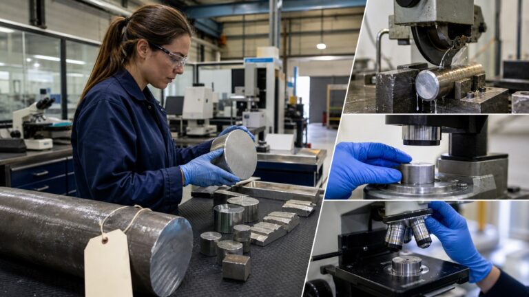 4140 alloy steel shown during metal testing lab