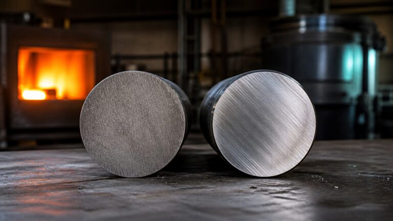 Educational steel scene illustrating 4340 Steel Properties: What Changes Between Annealed and Quenched-and-Tempered