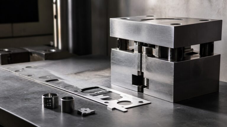 Educational steel scene illustrating D2 Tool Steel Properties: What Makes It Useful for Cold-Work Dies