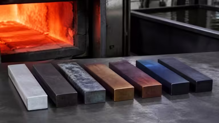 Educational steel scene illustrating Steel Heat Treatment: A Beginner-Friendly Map of the Main Processes